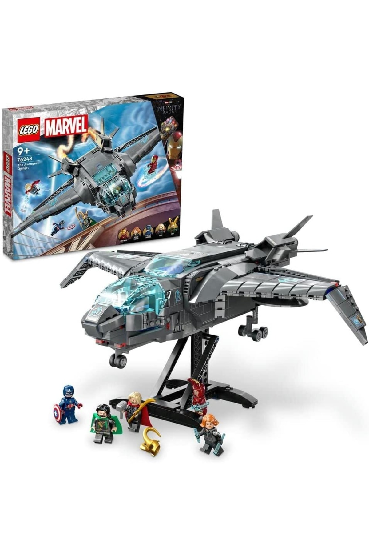 لگو و اسباب بازی های ساخت محور ® MARVEL AVENGERS QUINJETI 76248 شامل هواپیمای انتقام جویان مینی فیگورها برای کودکان 9 سال به بالا اورجینال LEGO
