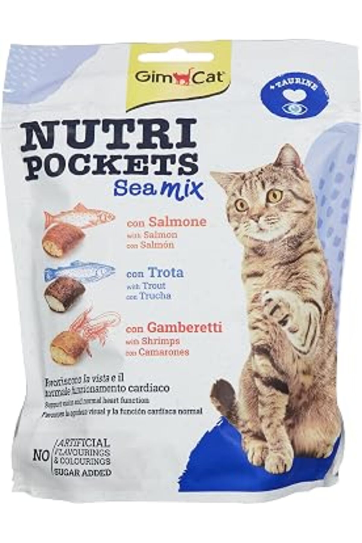 تشویقی گربه جیم‌کت Gimcat Nutripockets Sea Mix، ۱۵۰ گرم