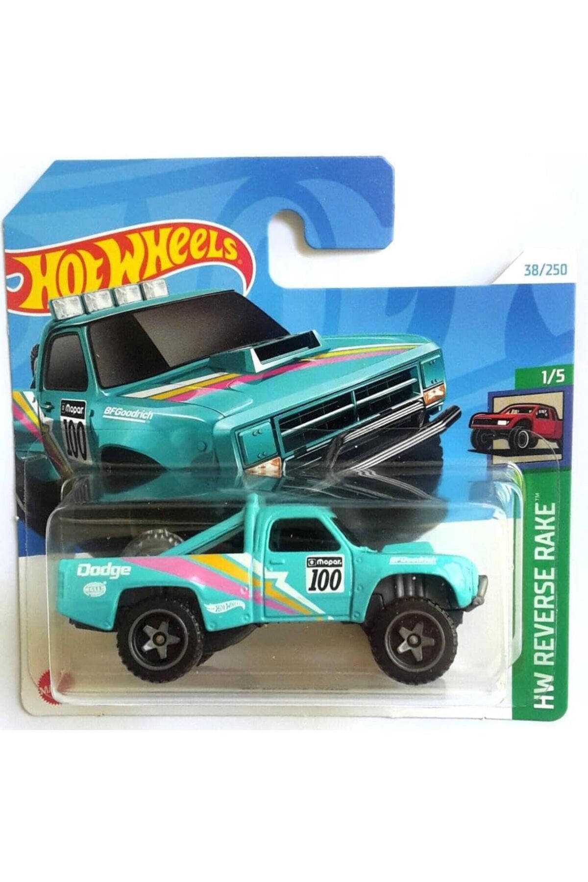 ماشین اسباب بازی SINGLE CARS 87 DODGE D100 HTD17 هات ویلز اورجینال HOT WHEELS