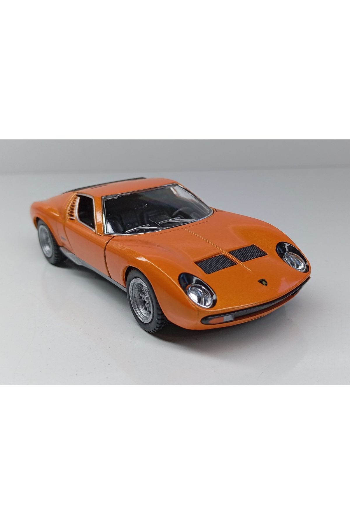 مدل خودرو مقیاس 1:34 نارنجی 1971 LAMBORGHINI MIURA SV P400 PULL DROP METAL CAR اورجینال Kinsmart