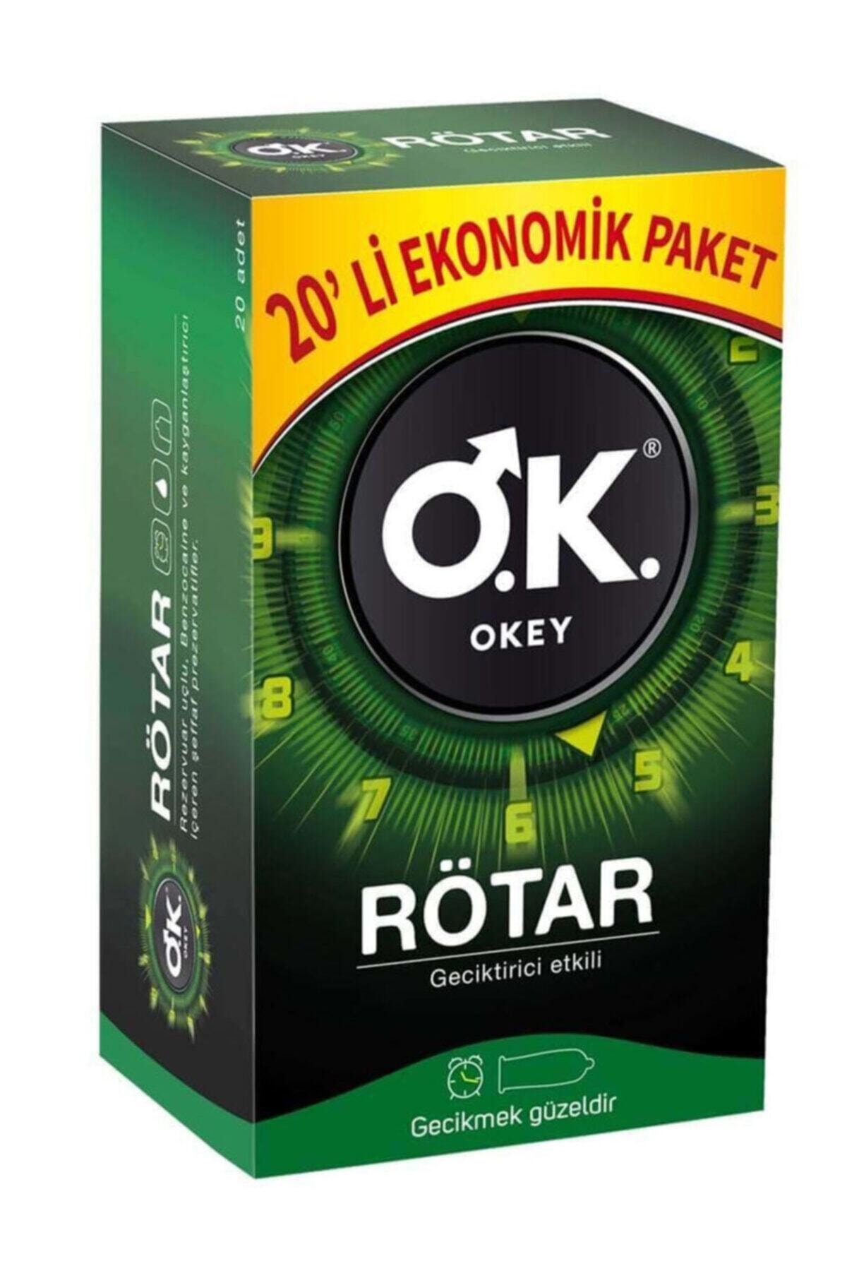 کاندوم تأخیری ۲۰ عددی اوکی Okey Rötar