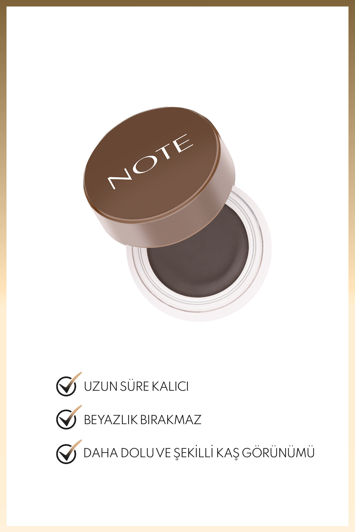 مداد ابرو و سایه ابرو رنگی 03 قهوه‌ای تیره با ماندگاری بالا نوت کازمتیکس Note Cosmetics