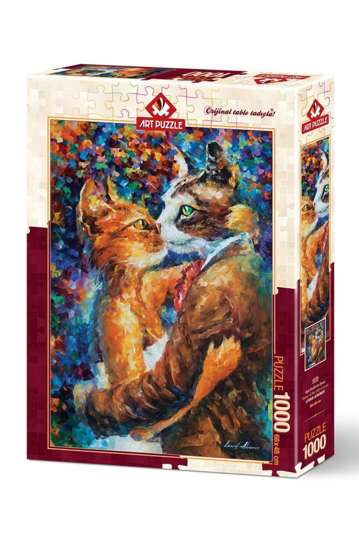 پازل 4226 رقص گربه های عاشق 1000 تکه از ترکیه Art Puzzle