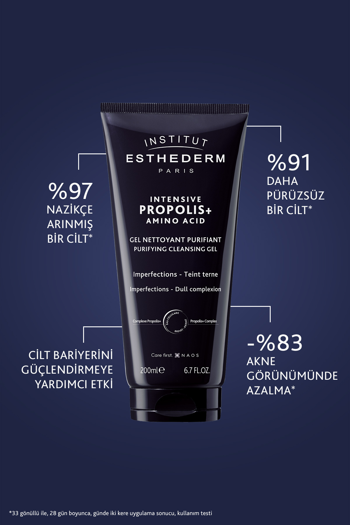 INSTITUT ESTHEDERM ژل تمیزکننده محصولات مراقبت از پوست موم عسل+ محصولات مراقبت از پوست تصفیه کننده موم عسل 200 میلی لیتر