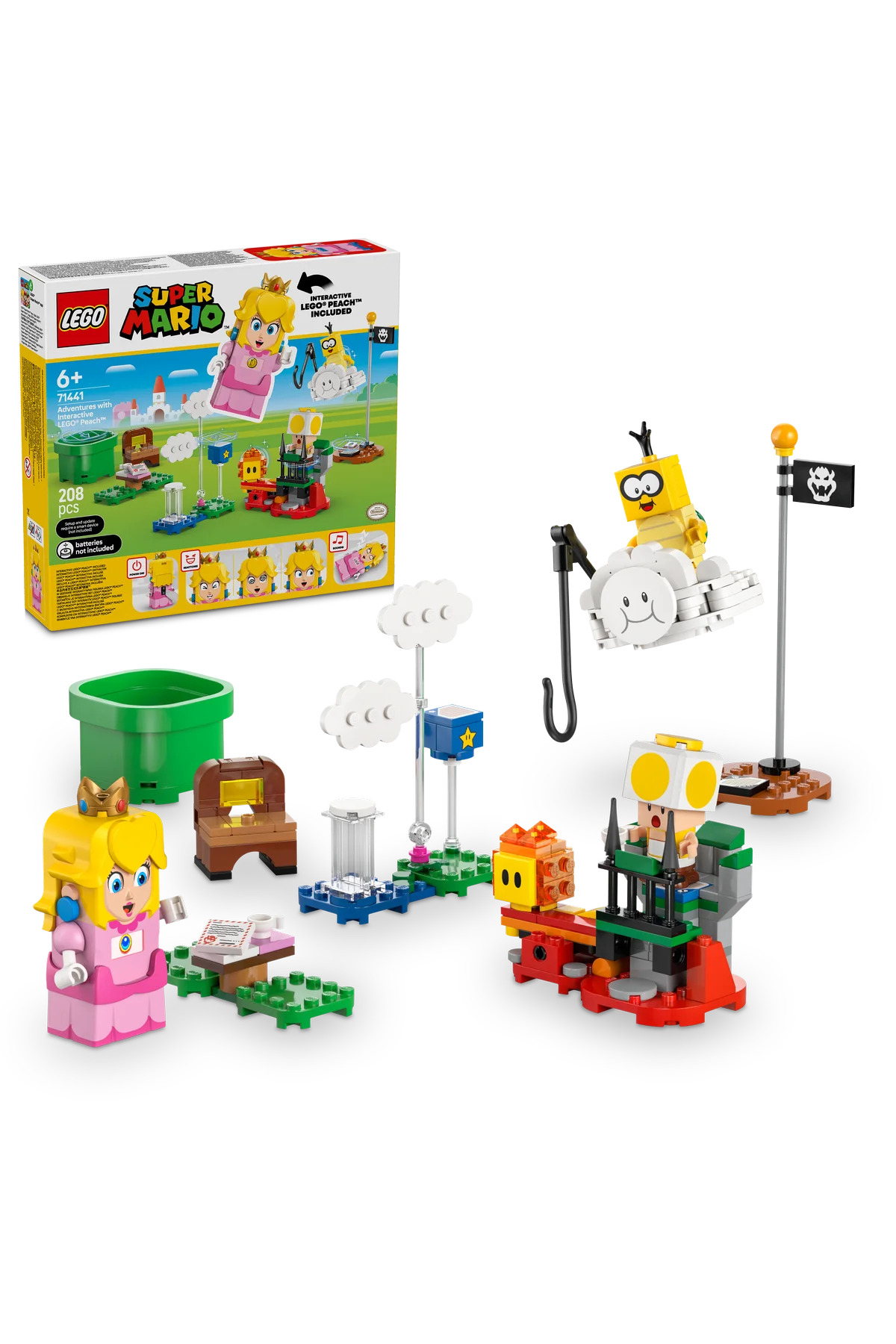 لگو و اسباب بازی های ساخت محور ® SUPER MARIO™ INTERACTIVE ADVENTURES WITH LEGO PEACH 71441 6+ ست ساختمان خلاق 208P اورجینال LEGO