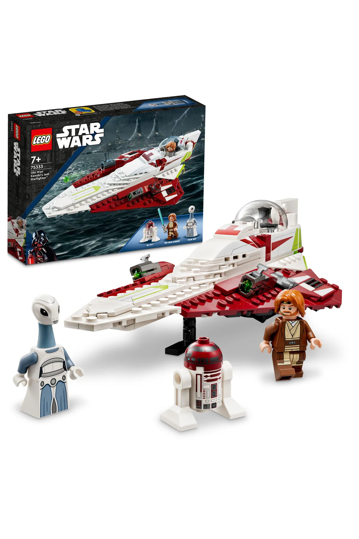 LEGO لگو ست ساخت و ساز اسباب بازی ستاره جنگ ستارگان Obi-wan Kenobi's Jedi Starfighter 75333 (282 قطعه)
