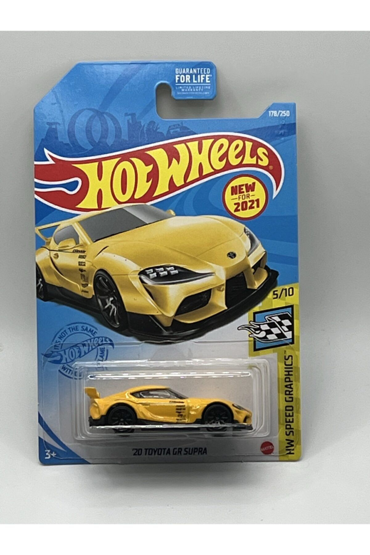 مدل خودرو 20 گرم سوپرا زرد مقیاس 1:64 تویوتا اورجینال HOT WHEELS
