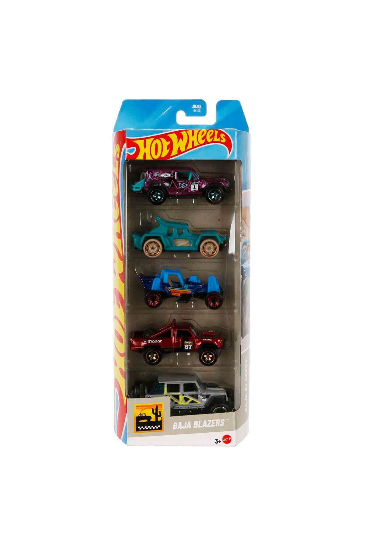 ماشین اسباب بازی ست پنج تکه BAJA BLAZERS JBJ82 از ترکیه HOT WHEELS