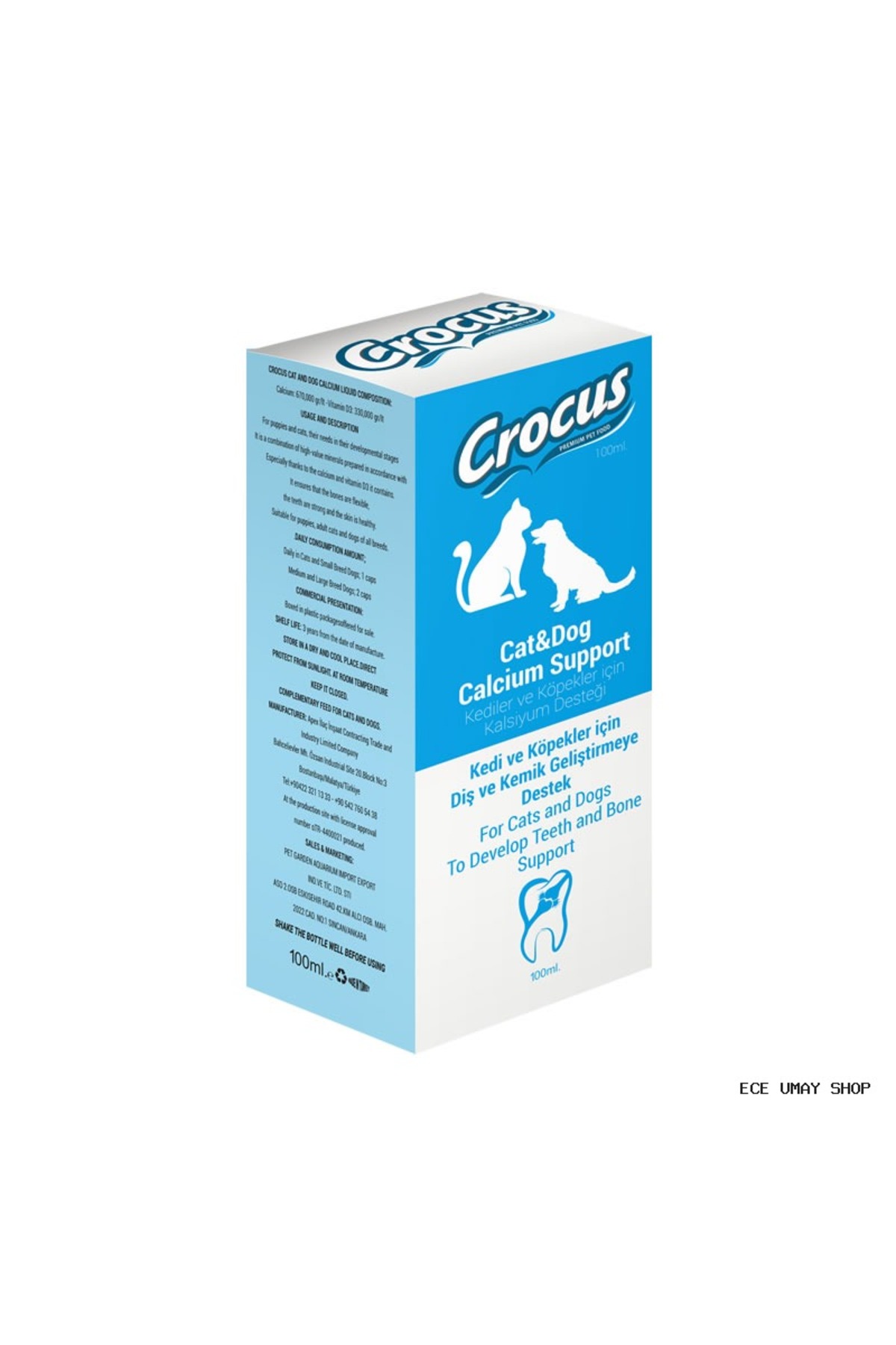 مکمل کلسیم سگ کروکوس Crocus، MYCESHOP (233746)، ۱۰۰ میلی‌لیتر