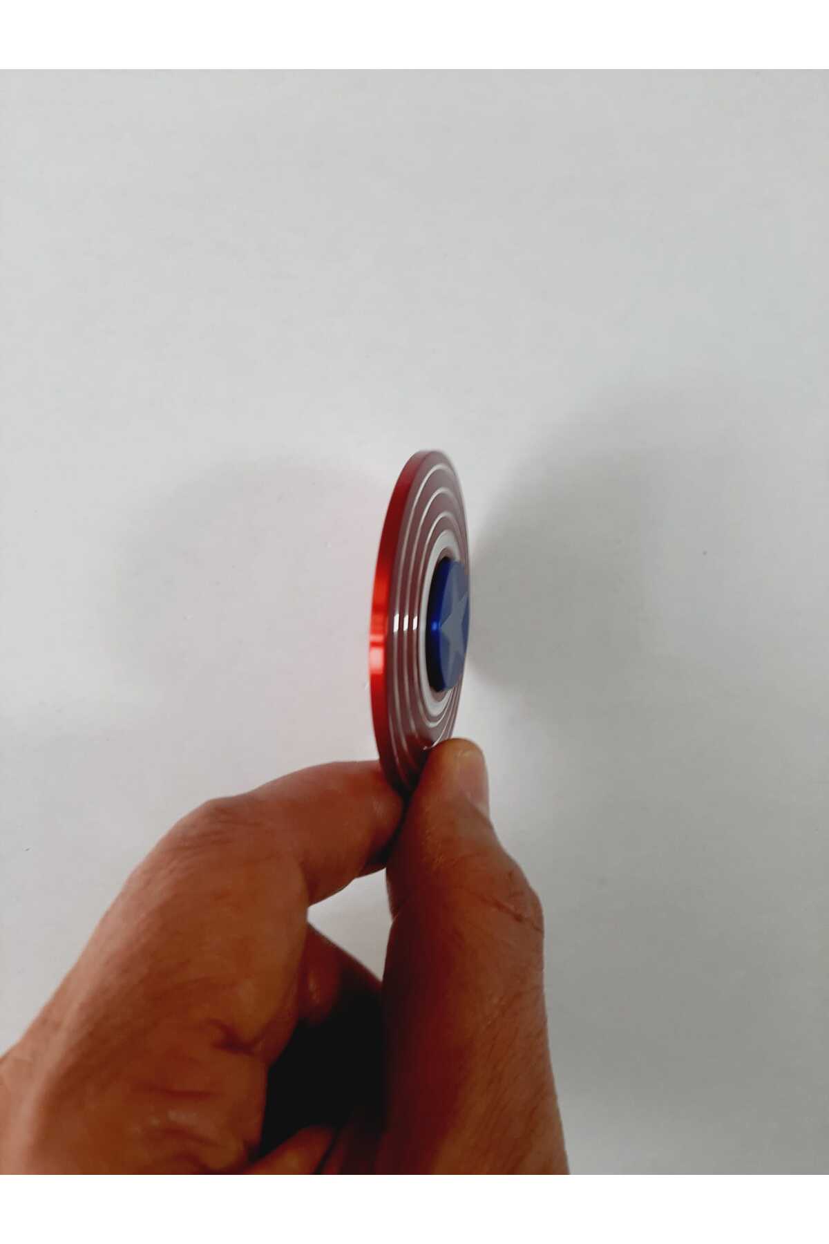 اسباب بازی های فیگور دیگر فیجت اسپینر فلزی ممتاز با انگشتی CAPTAIN AMERICA SHIELD قرمز bir sürü eşya pak market