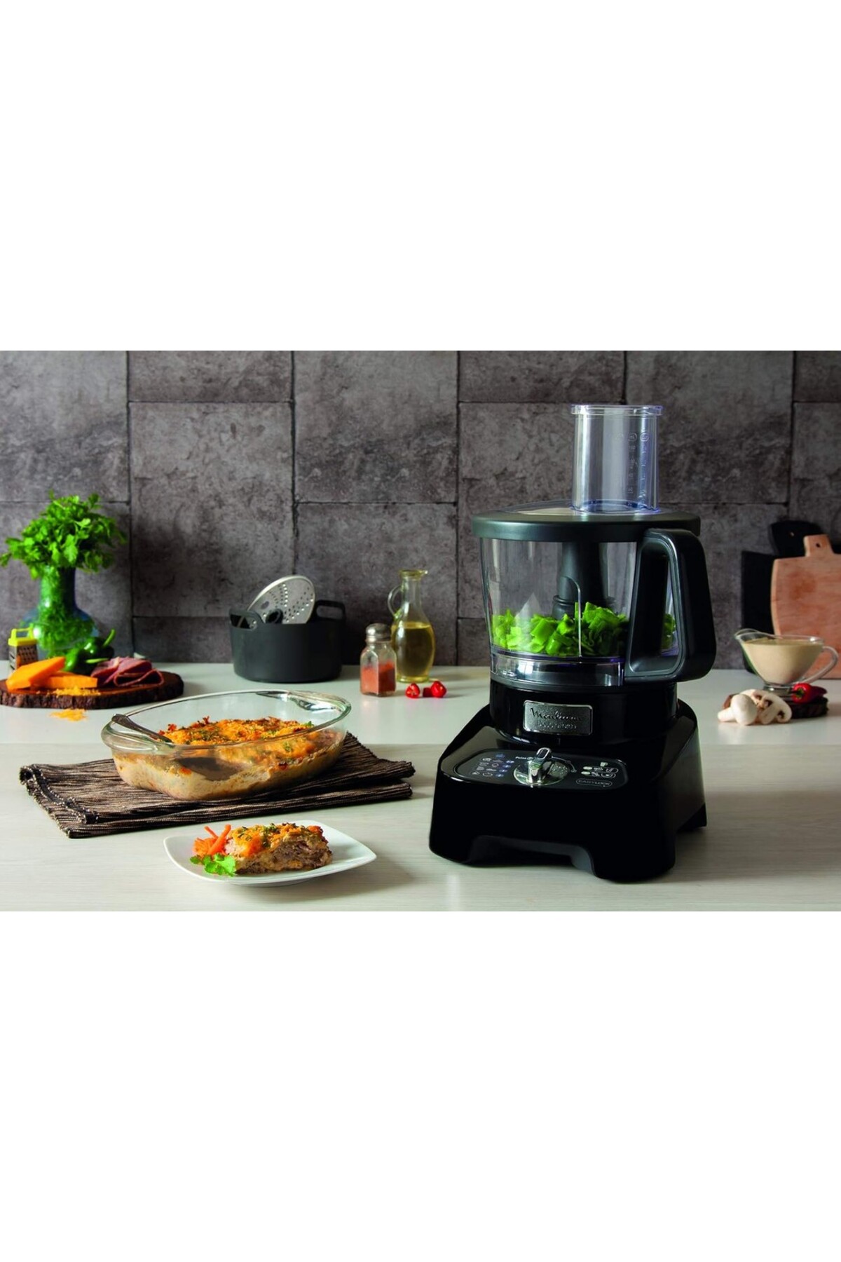 ست مخلوط کن غذاساز DOUBLE FORCE 3L 1000W 8 ضمیمه 2 سال گارانتی اورجینال Moulinex