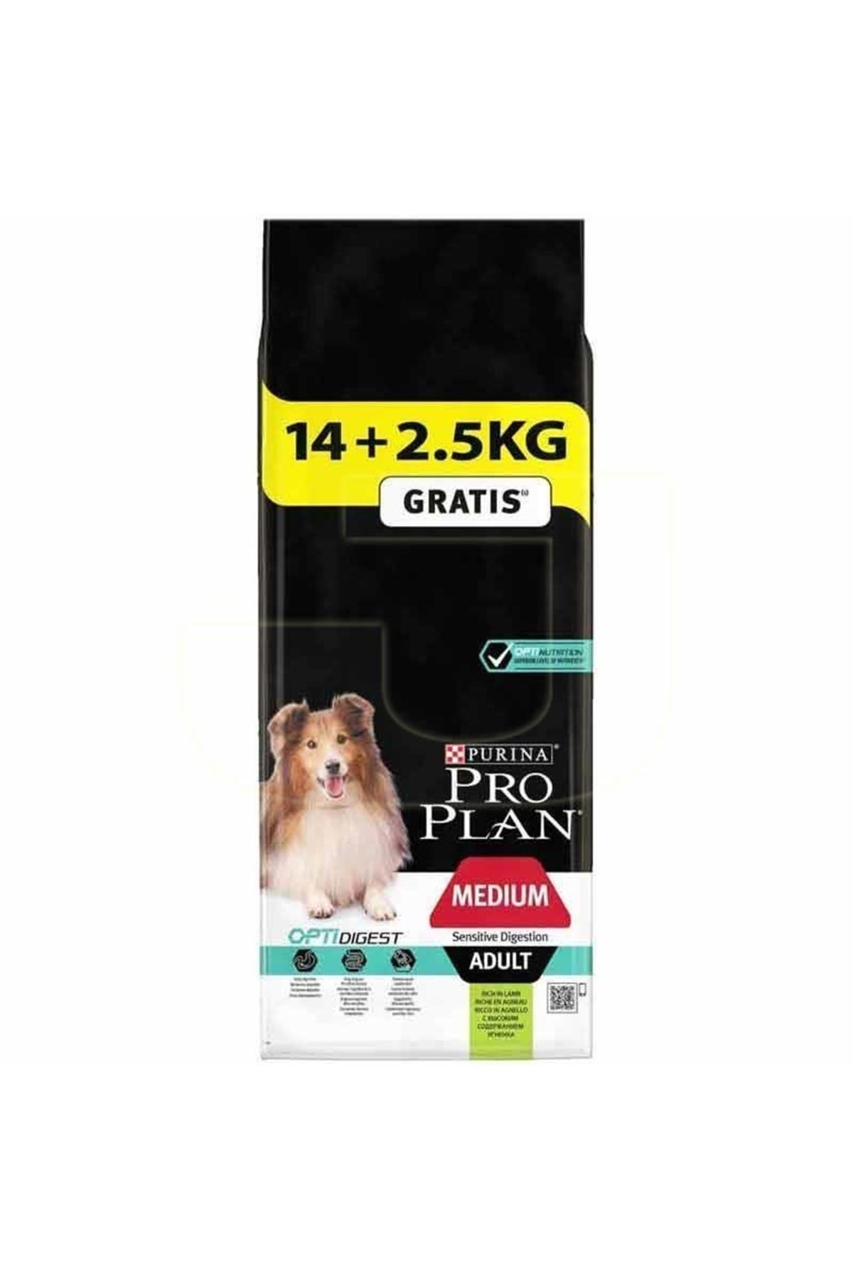 غذای خشک سگ بالغ حساس با طعم بره پورینا Purina Pro Plan، ۱۴+۲٫۵ کیلوگرم 2,5 Kg