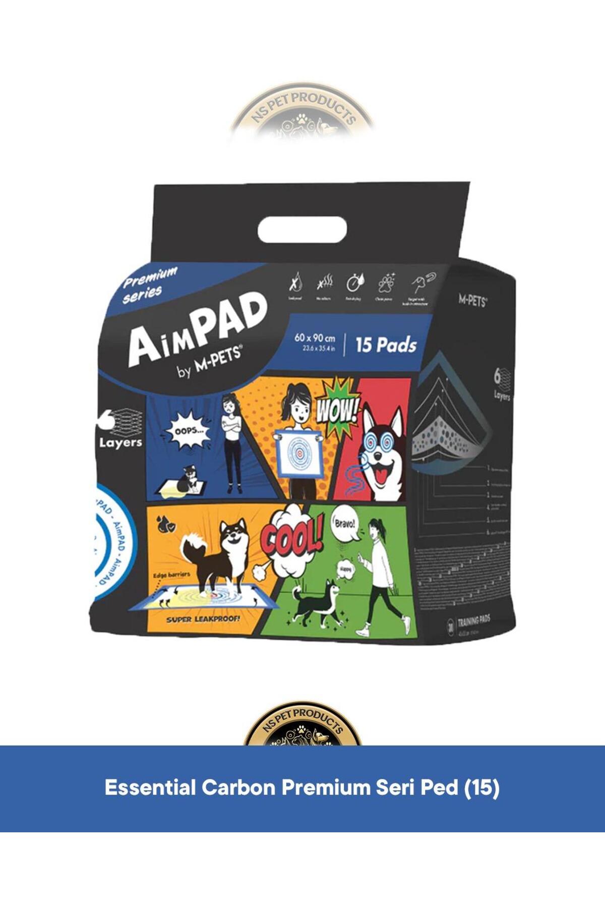 پد آموزش ادرار حیوانات Aimpad، ۱۵ عددی، ۶۰×۹۰ سانتی‌متر، ام‌پتس M-PETS