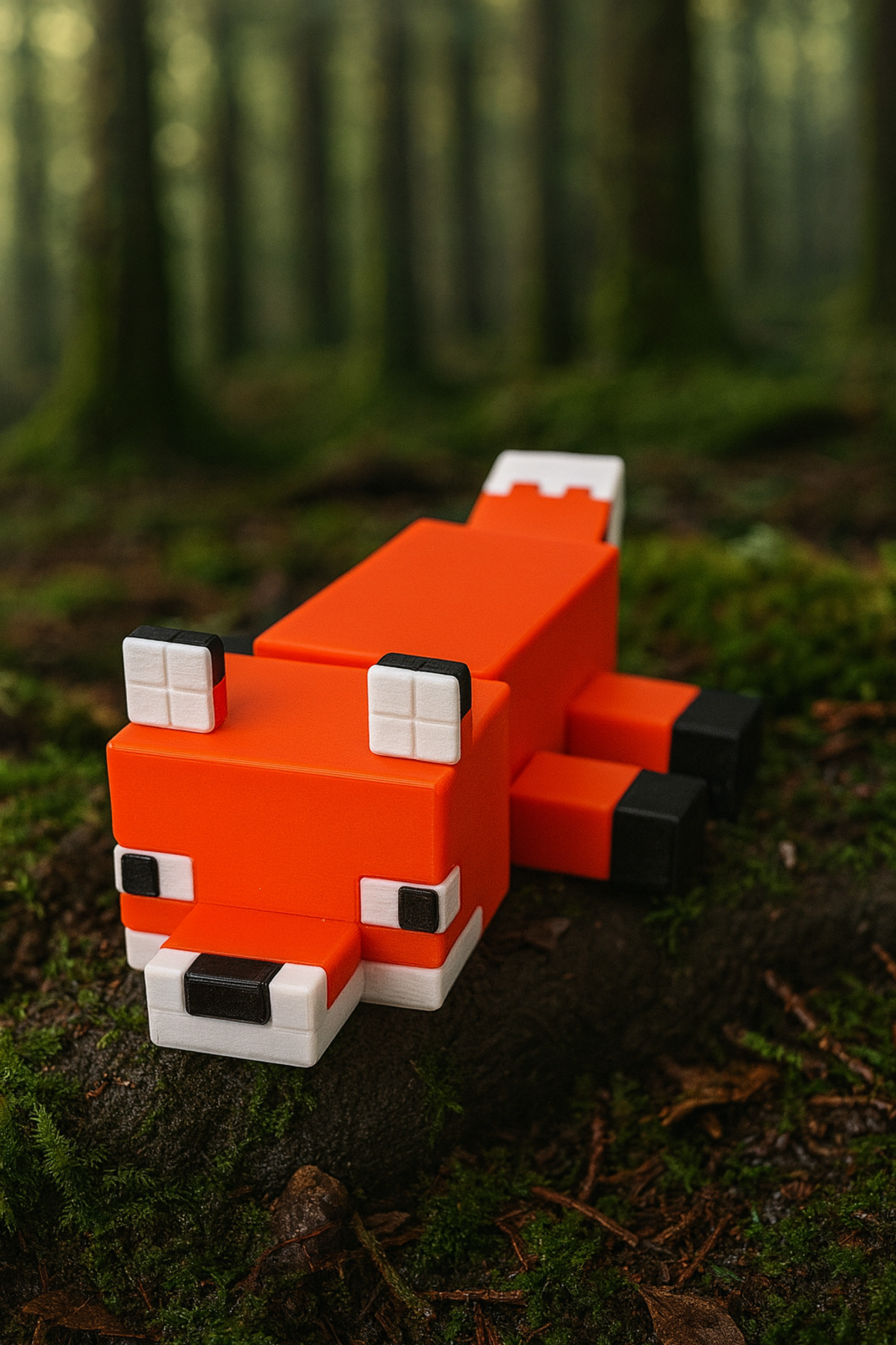 اسباب بازی های فیگور حیوانی روباه سبک MINECRAFT – ست ساختمان بلوکی مجسمه تزئینی هدیه کلکسیونی 16 سانتی متر PUREYSMA