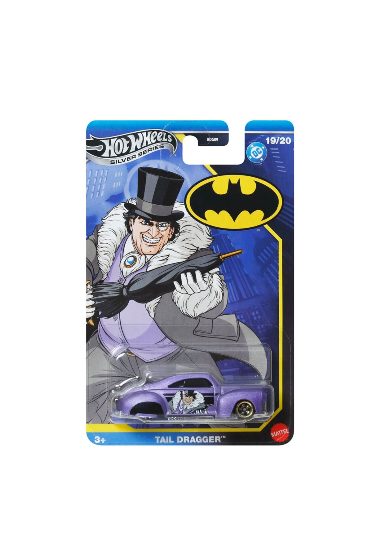 ماشین اسباب بازی BATMAN VEHICLES HDG89 JBY25 TAIL DRAGGER از ترکیه HOT WHEELS