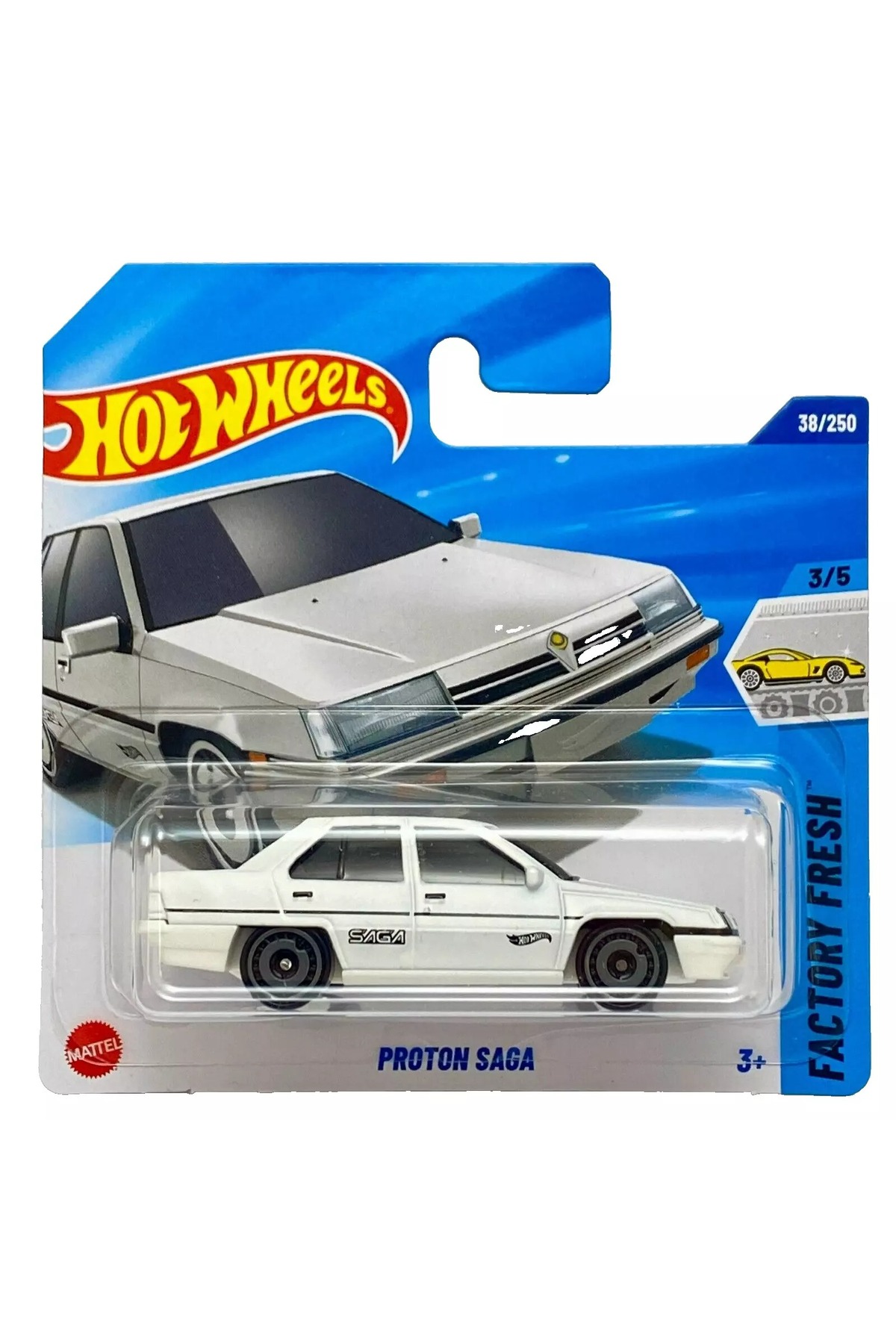 ماشین اسباب بازی 2025 SINGLE CAR PROTON SAGA 3 5 HOT WHEELS