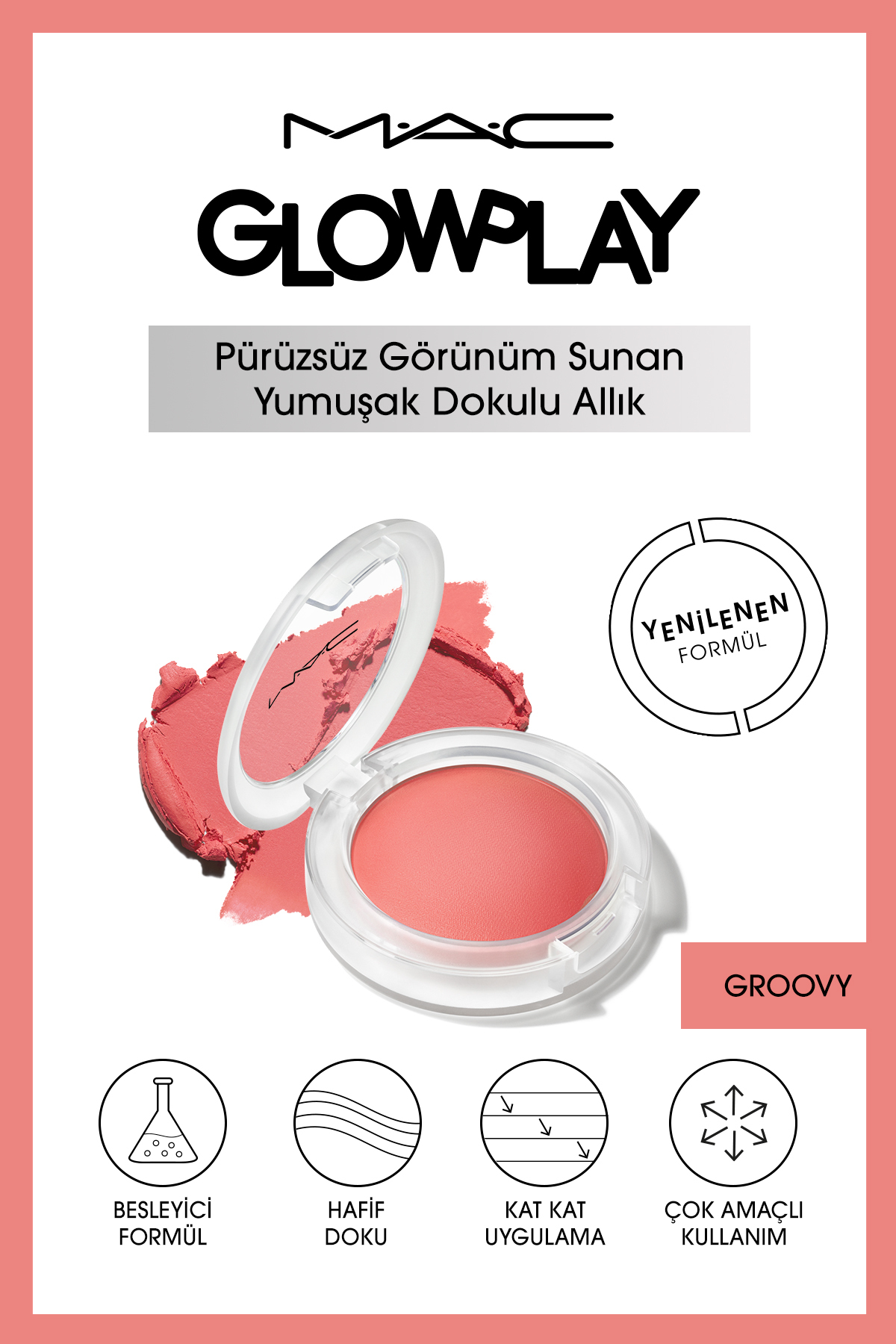 رژگونه GLOW PLAY TEXTURED BLUSH GROOVY Mac