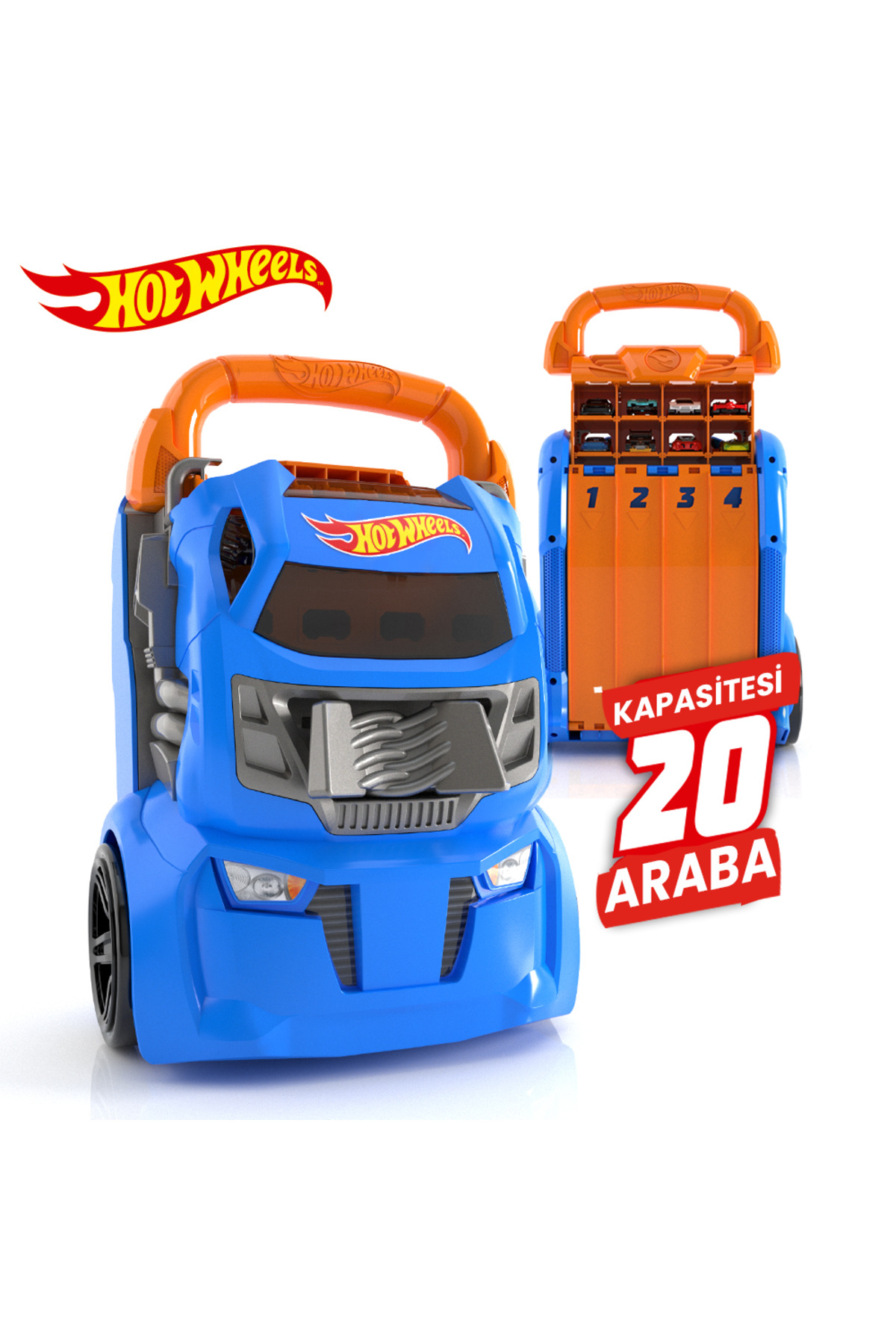ماشین اسباب بازی MULTI LAUNCHER CASE 20 CARS STORAGE AND RAMP HWCC14 هات ویلز اورجینال HOT WHEELS