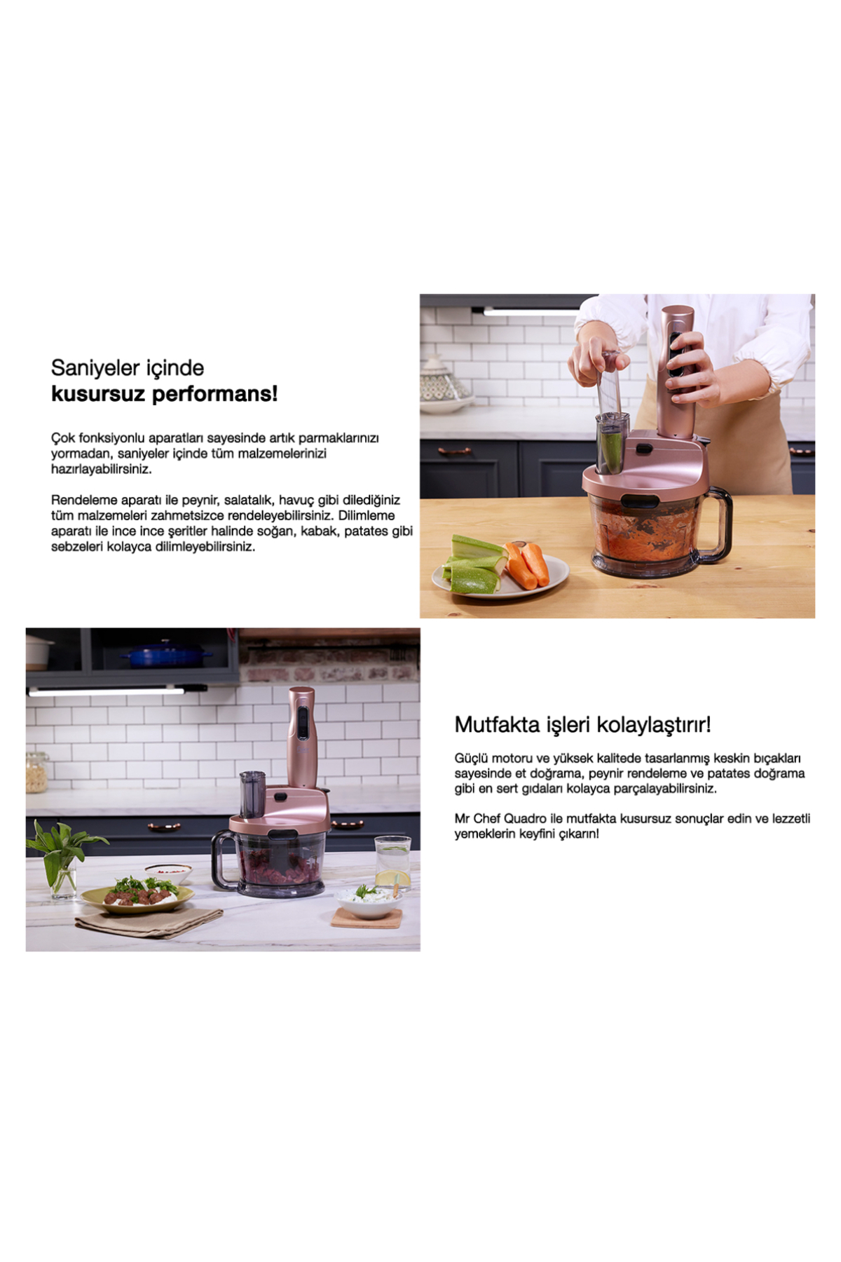 ست مخلوط کن MR CHEF QUADRO BLENDER SET PREMIUM HIGH TURBO موتور قدرتمند 1000W اورجینال Fakir
