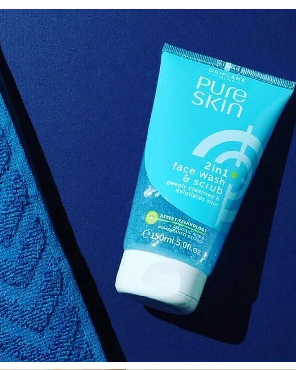 شوینده و اسکراب صورت پیوراسکین اوریفلیم Pure Skin Oriflame