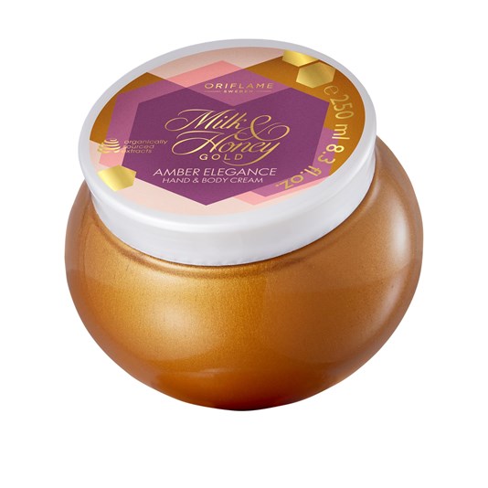 کرم دست و بدن کاسه ای شیروعسل امبر الگانس اوریفلیم Amber Elegance