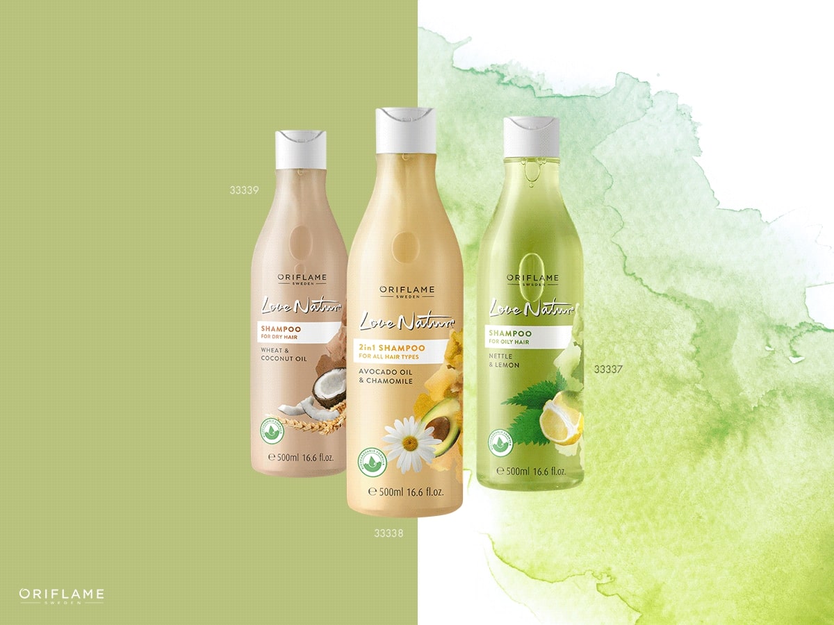 شامپو لیمو و گزنه موهای چرب لاونیچر اوریفلیم LOVE NATURE Oriflame
