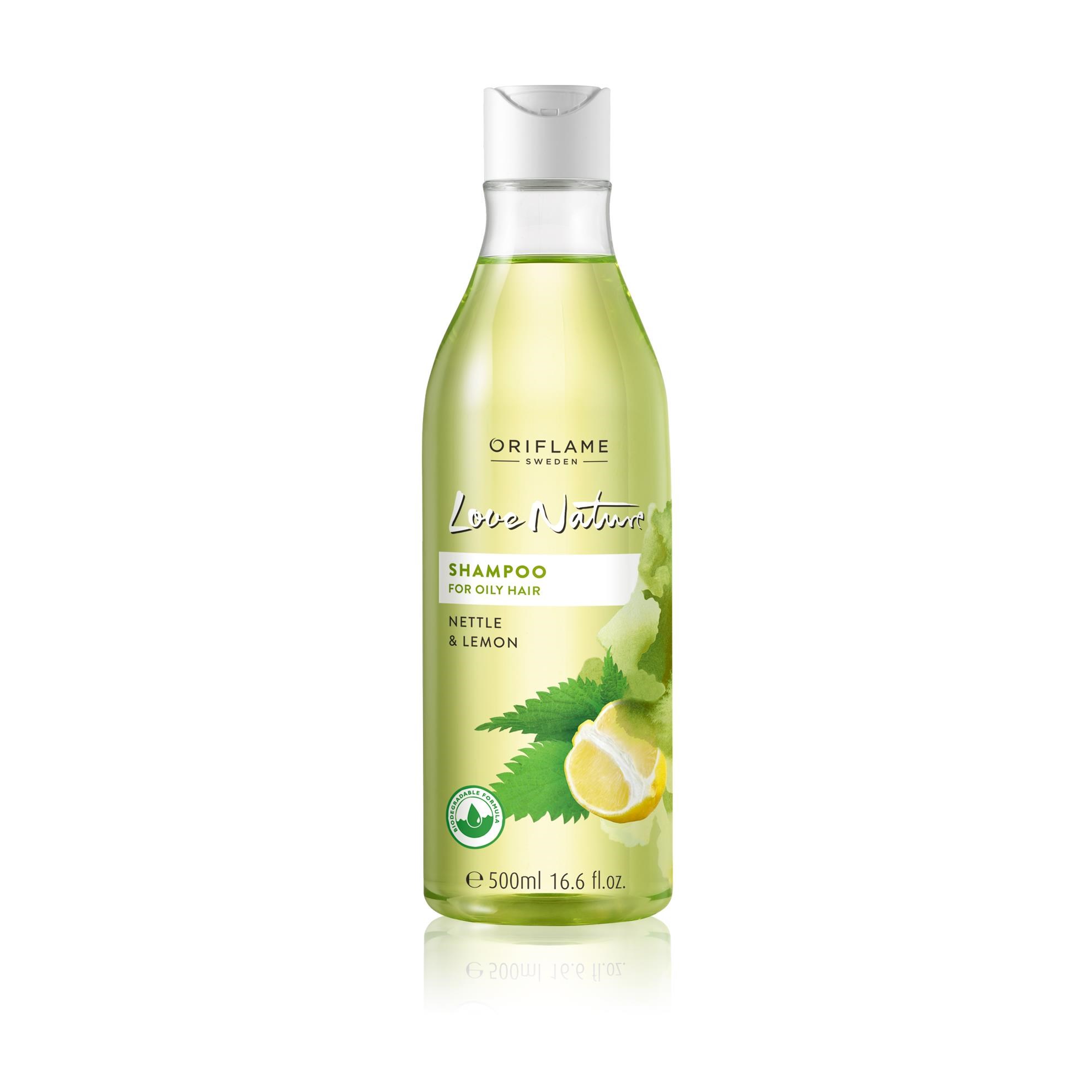 شامپو لیمو و گزنه موهای چرب لاونیچر اوریفلیم LOVE NATURE Oriflame
