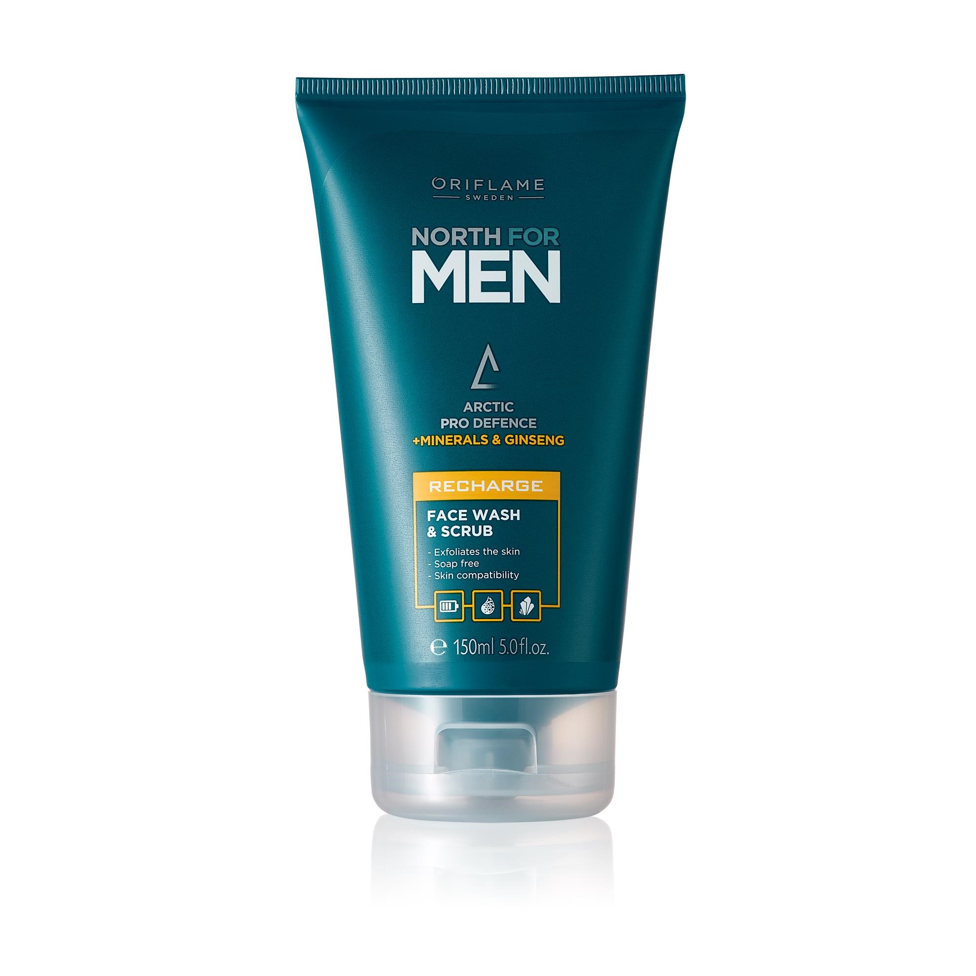 اسکراب و فیس واش مردانه نورث فورمن اوریفلیم NORTH FOR MEN Oriflame