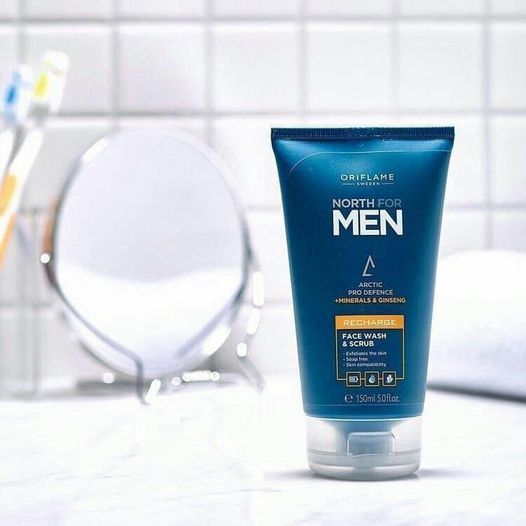 اسکراب و فیس واش مردانه نورث فورمن اوریفلیم NORTH FOR MEN Oriflame