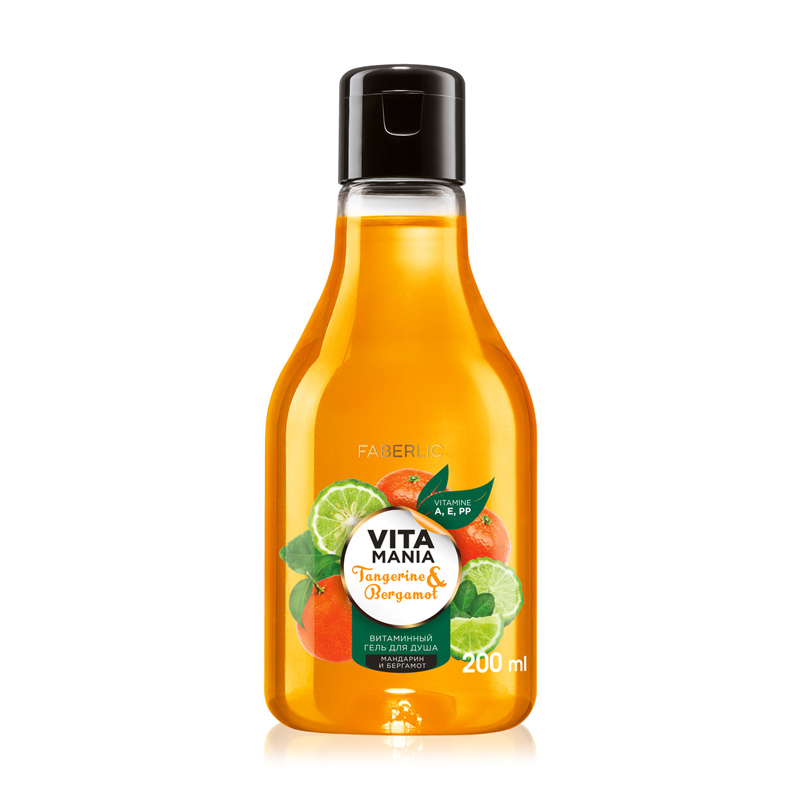 شامپوبدن ویتامین نارنگی و ترنج فابرلیک Faberlic Tangerine Bergamot Vitamin Shower Gel