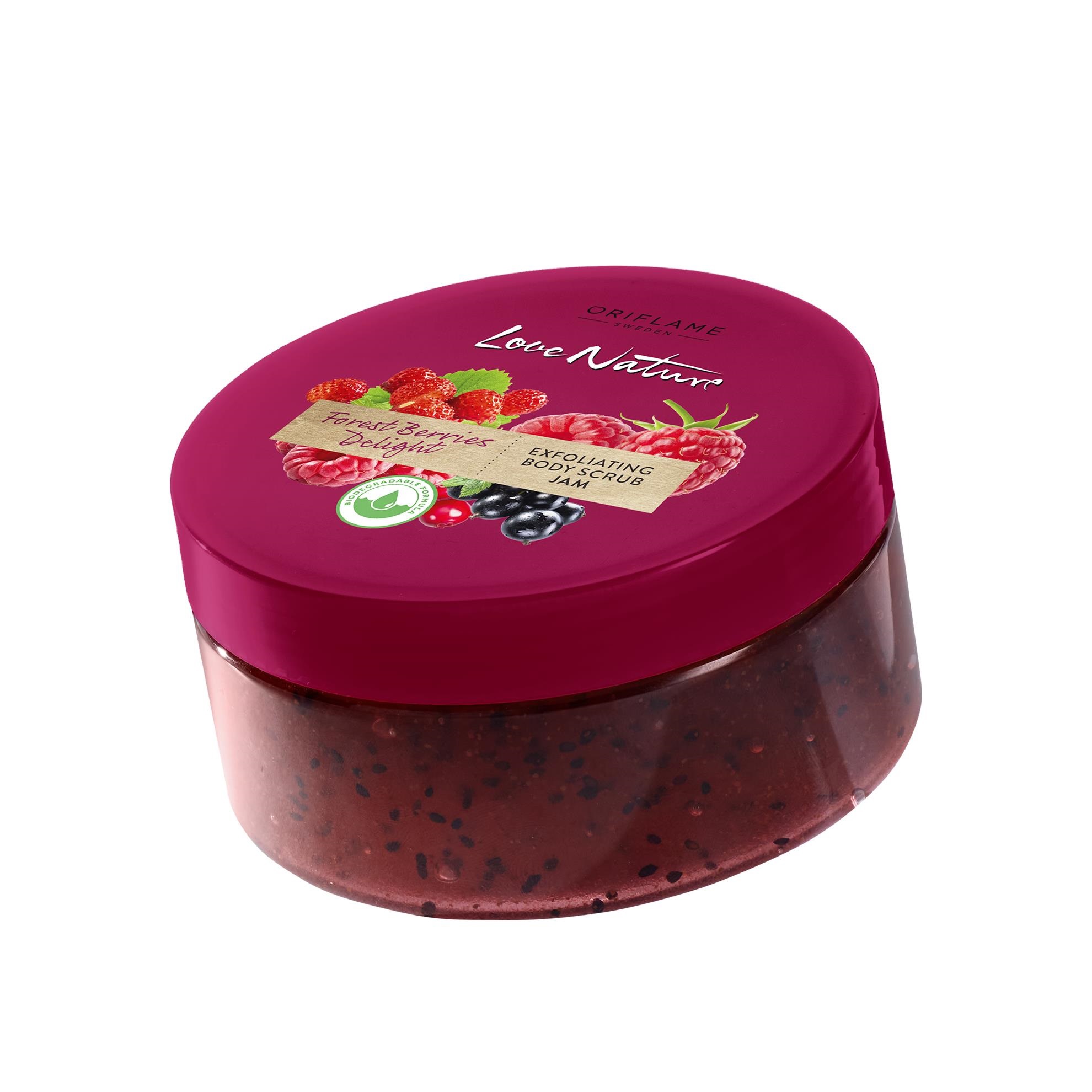 اسکراب بدن فارست بری لاونیچر اوریفلیم Love Nature Body Scrub Oriflame