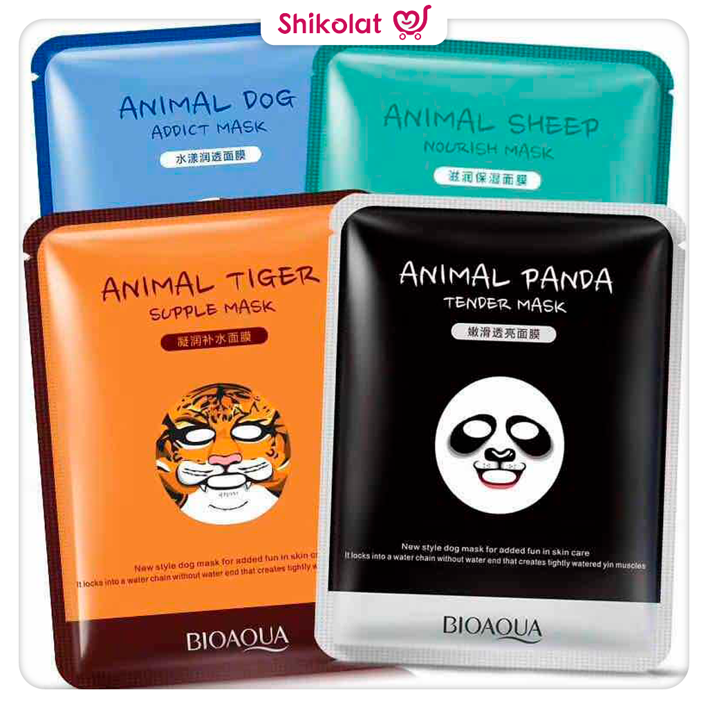 ماسک ورقه ای حیوانات بیوآکوا Cute Animal Face Masks BioAqua