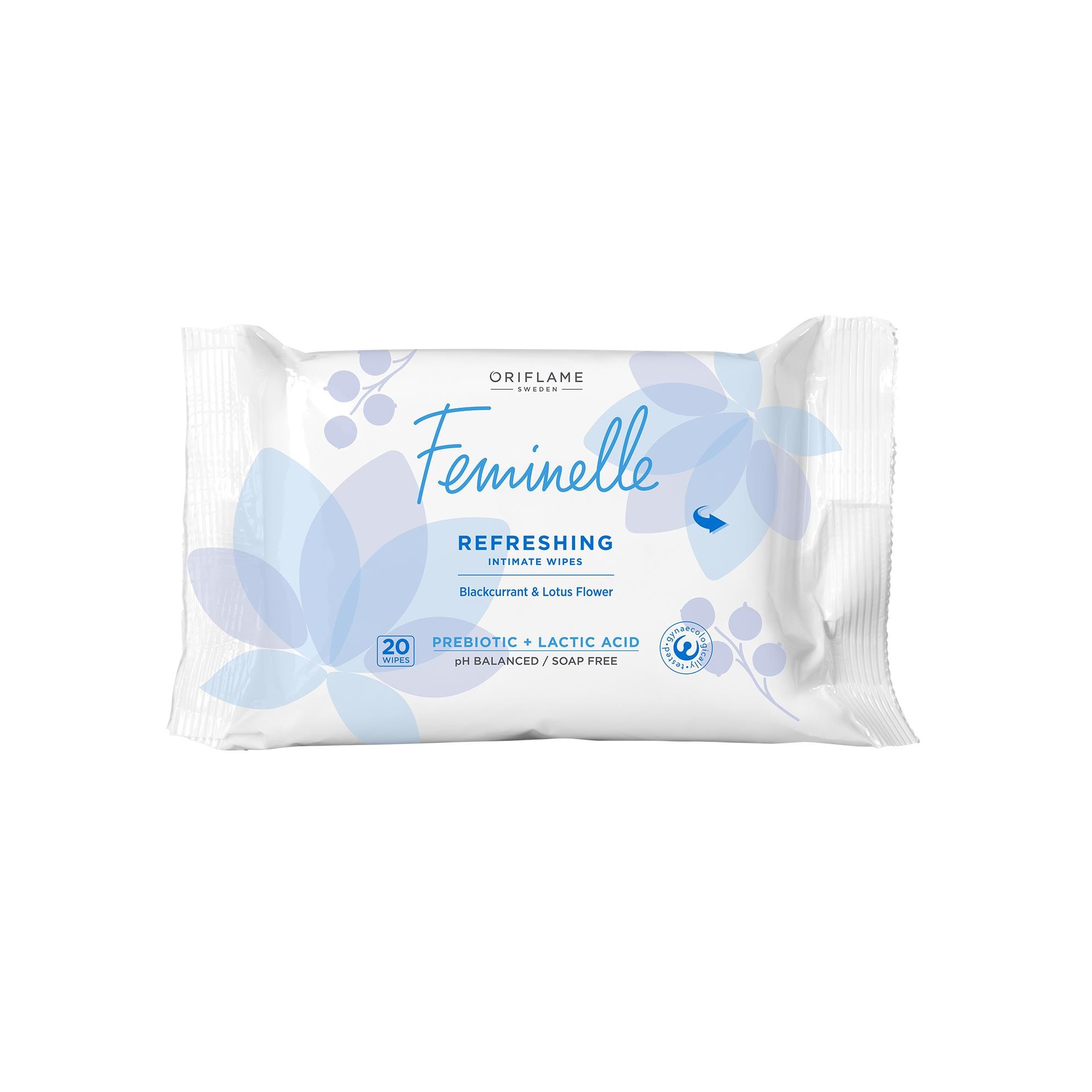 دستمال مرطوب واژینال فمینله اوریفلیم Feminelle Intimate Wipes Oriflame