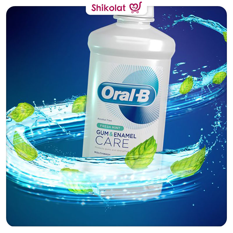 دهان شویه اورال بی مدل GUM ENAMEL حجم 500 میل Oral B