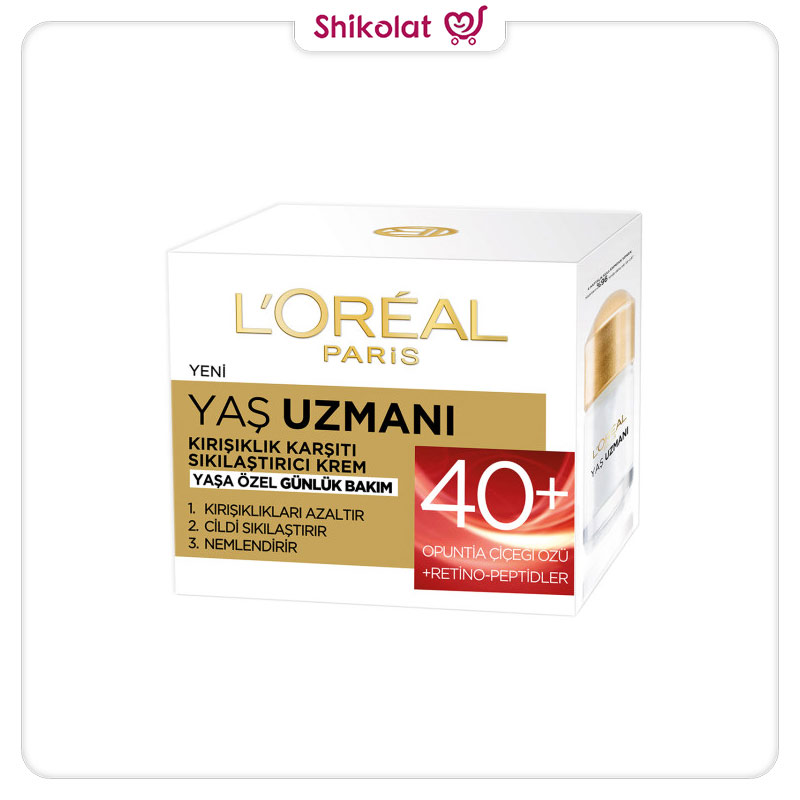 کرم ضد چروک و سفت کننده +40 سال لورآل سری YAS UZMANI حجم 50 میل