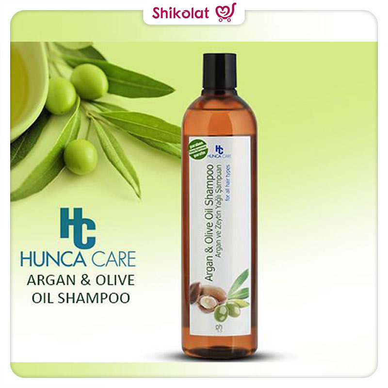 شامپو گیاهی هونجا کر حاوی روغن آرگان و زیتون Hunca Care Shampoo