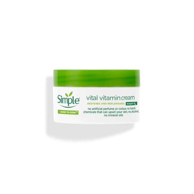 کرم شب ویتال ویتامینه ضروری سیمپل محافظ SPF15 حجم ۵۰ میل