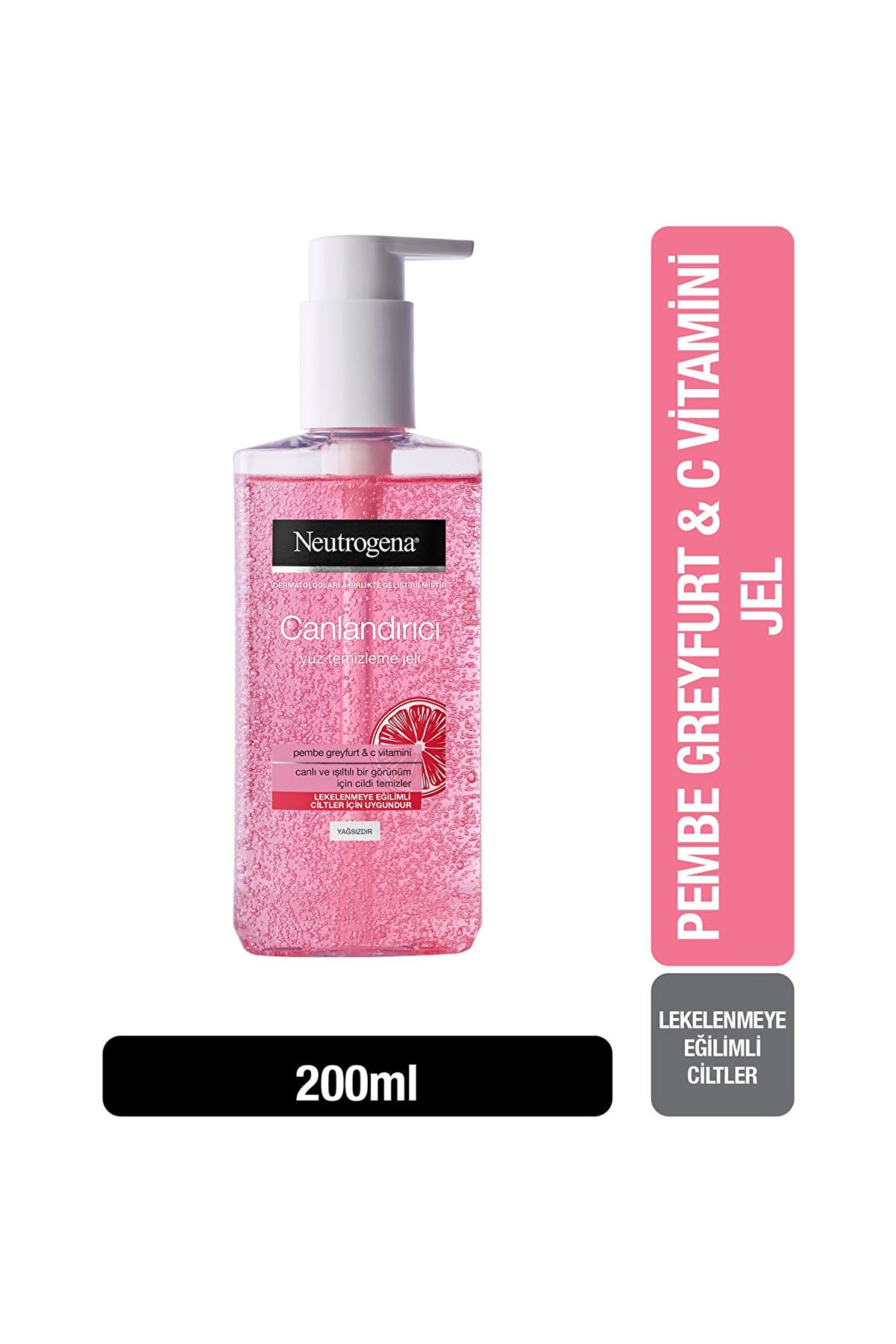 ژل شستشوی  صورتی گریپ فروت احیا کننده 200 میل نوتروژینا Neutrogena