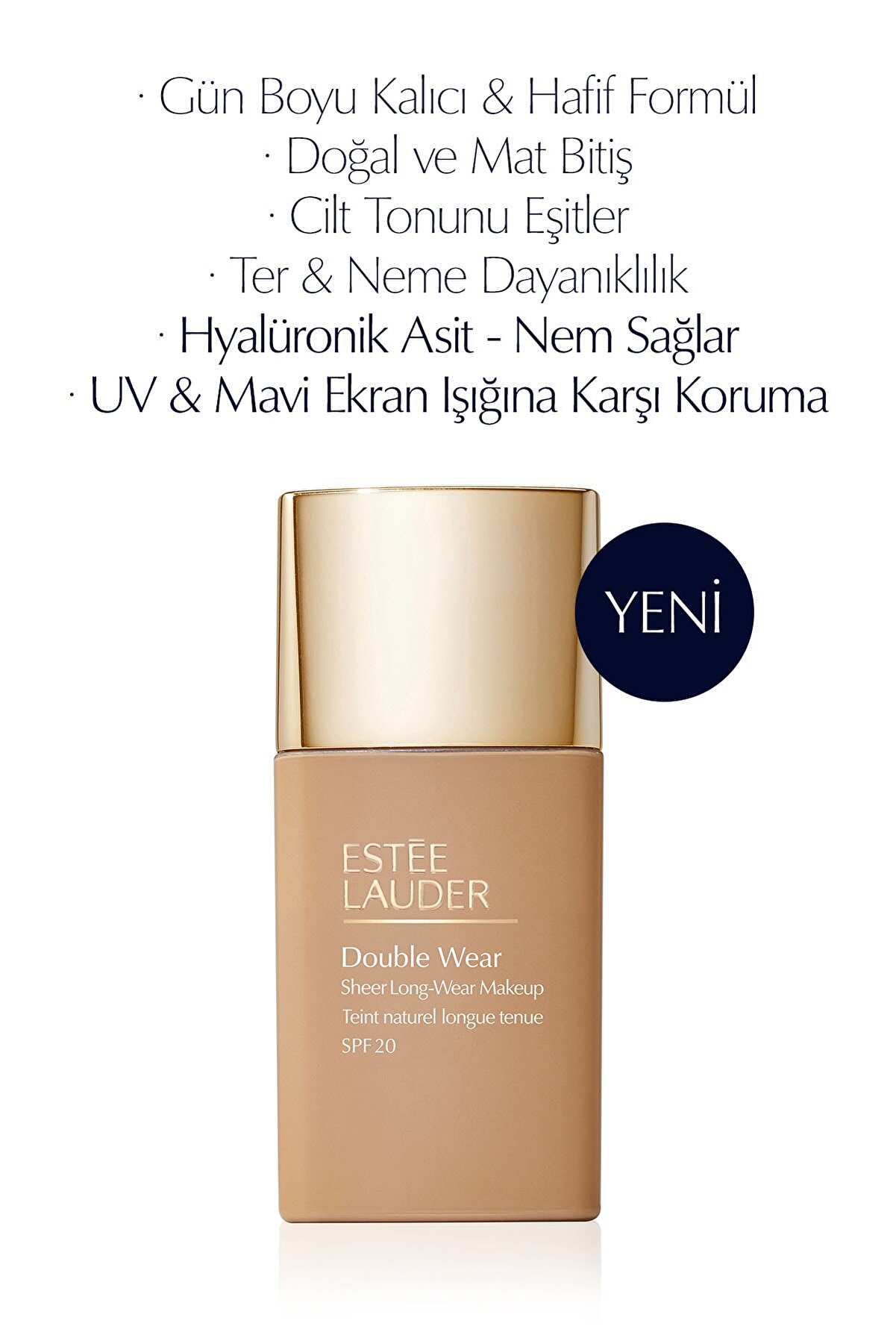 کرم پودر پوشش متوسط درخشان کننده و رطوبت رسان Spf20 30ml استی لادر Estee Lauder