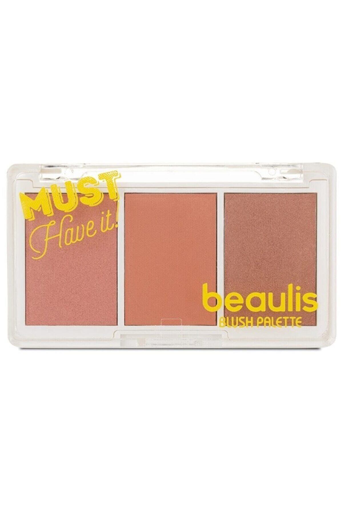 پالت رژگونه پودری مدل سه رنگ بیولیس Beaulis