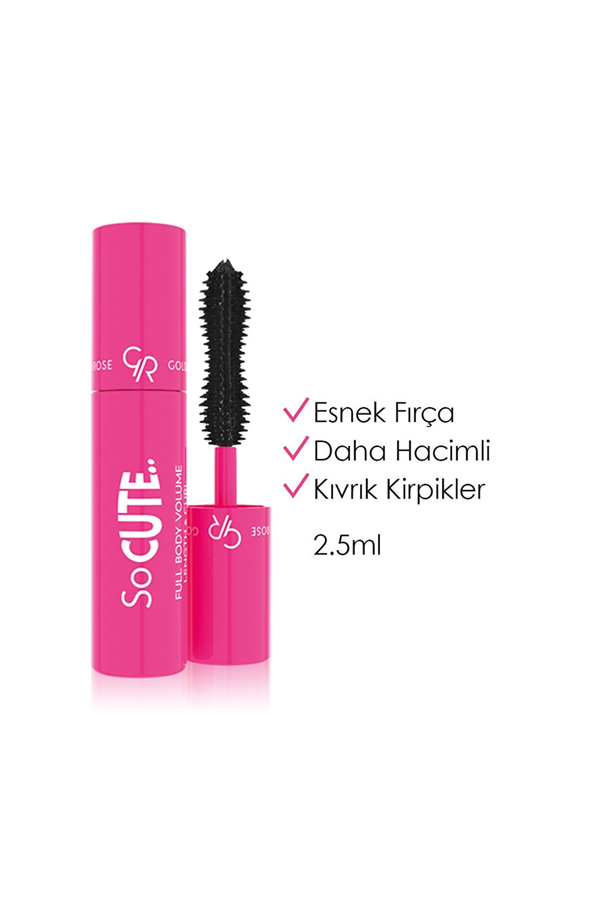 ریمل حجم دهنده مدل SO CUTE MASCARA با حجم 2.5 میل گلدن رز Golden Rose