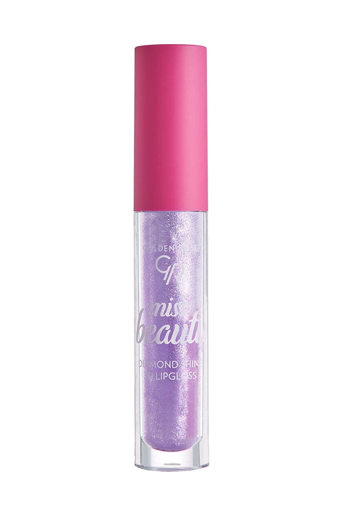رژ لب گلیتر miss beauty رنگ بنفش با حجم 4.5 میل گلدن رز Golden Rose