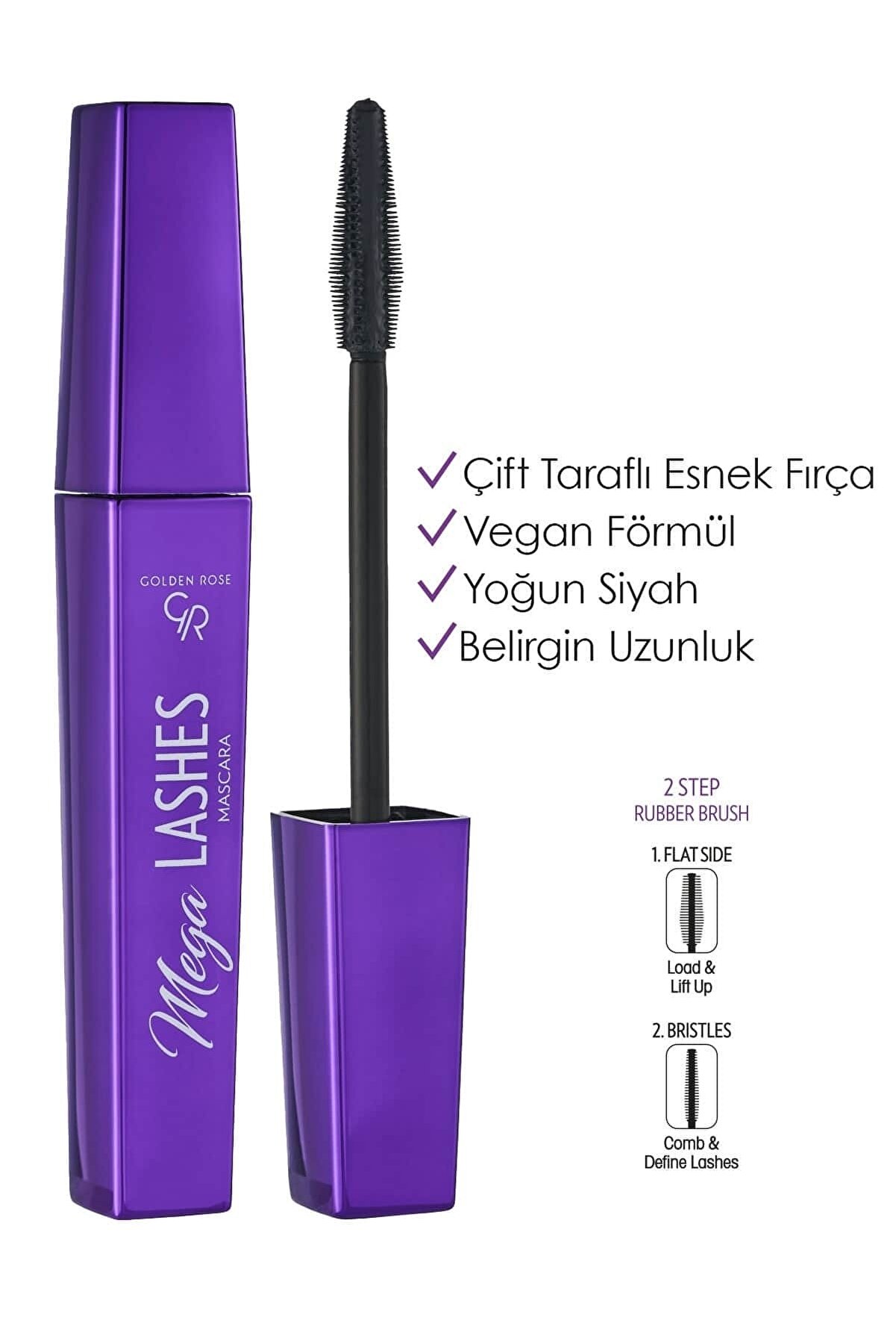 ریمل حجم دهنده مدل Mega Lashes گلدن رز Golden Rose