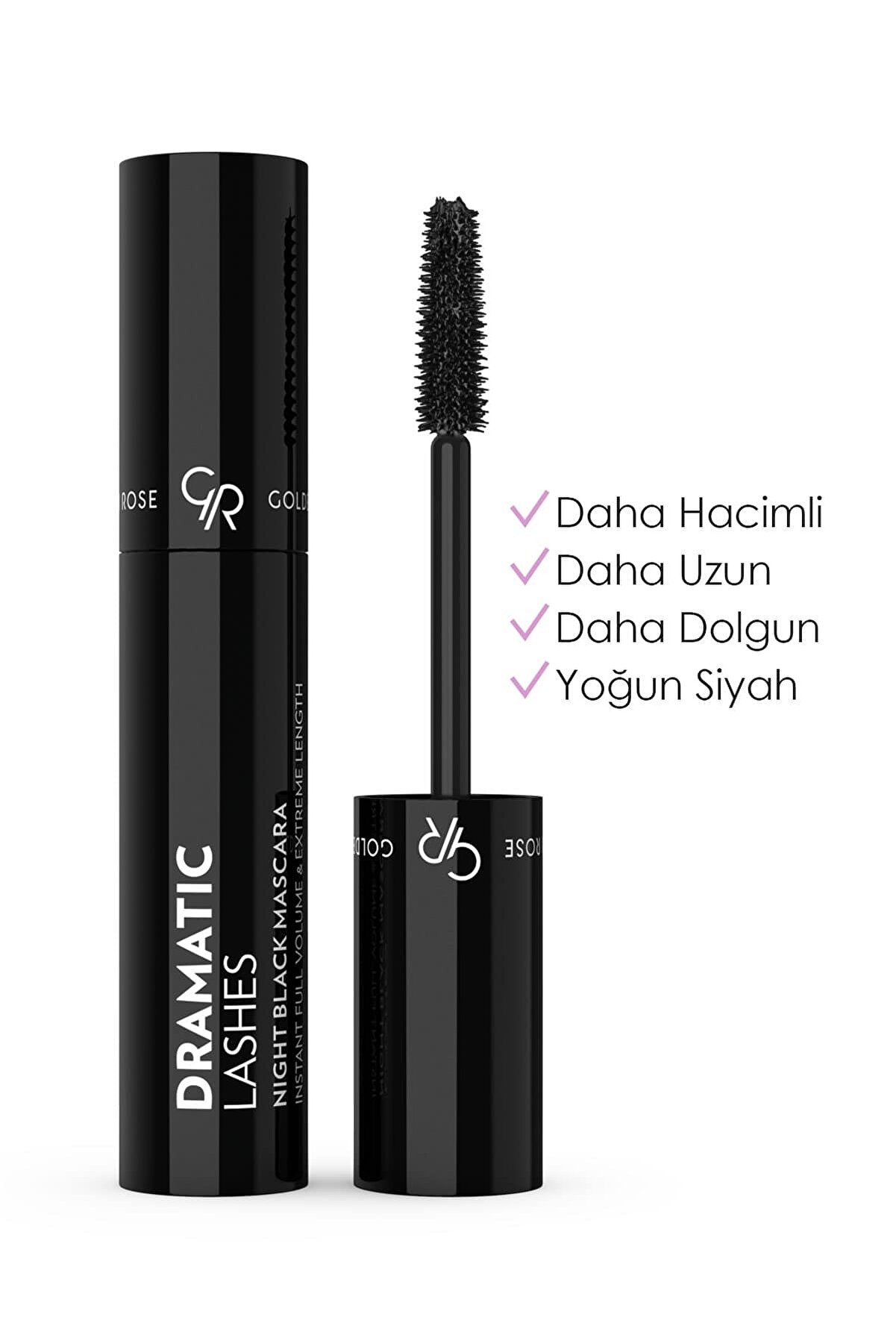 ریمل حجم دهنده 24 ساعته Dramatic Lashes Night Black مشکی گلدن رز Golden Rose