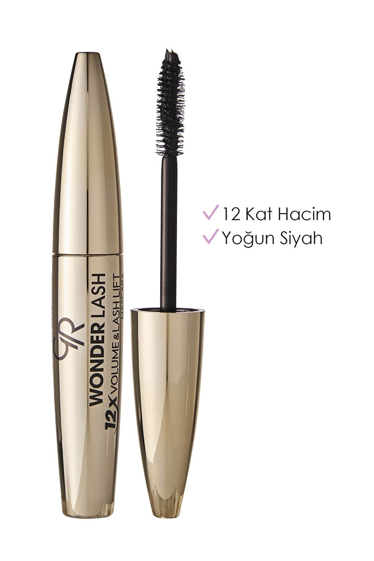 ریمل حجم دهنده 12x Wonder Lash مشکی  گلدن رز Golden Rose