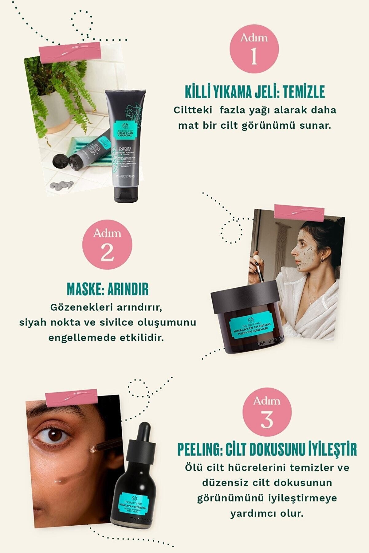 ماسک تابشی پاک کننده سم هیمالیا زغال چوب 15 میلی لیتر بادی شاپ The body shop