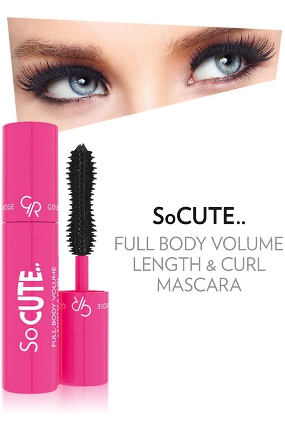 ریمل حجم دهنده ضد آب So Cute Mascara مسافرتی مشکی گلدن رز Golden Rose