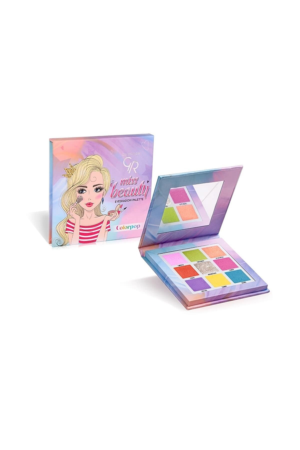 پالت سایه چشم مدل Miss Beauty رنگبندی  Colorpop گلدن رز Golden Rose