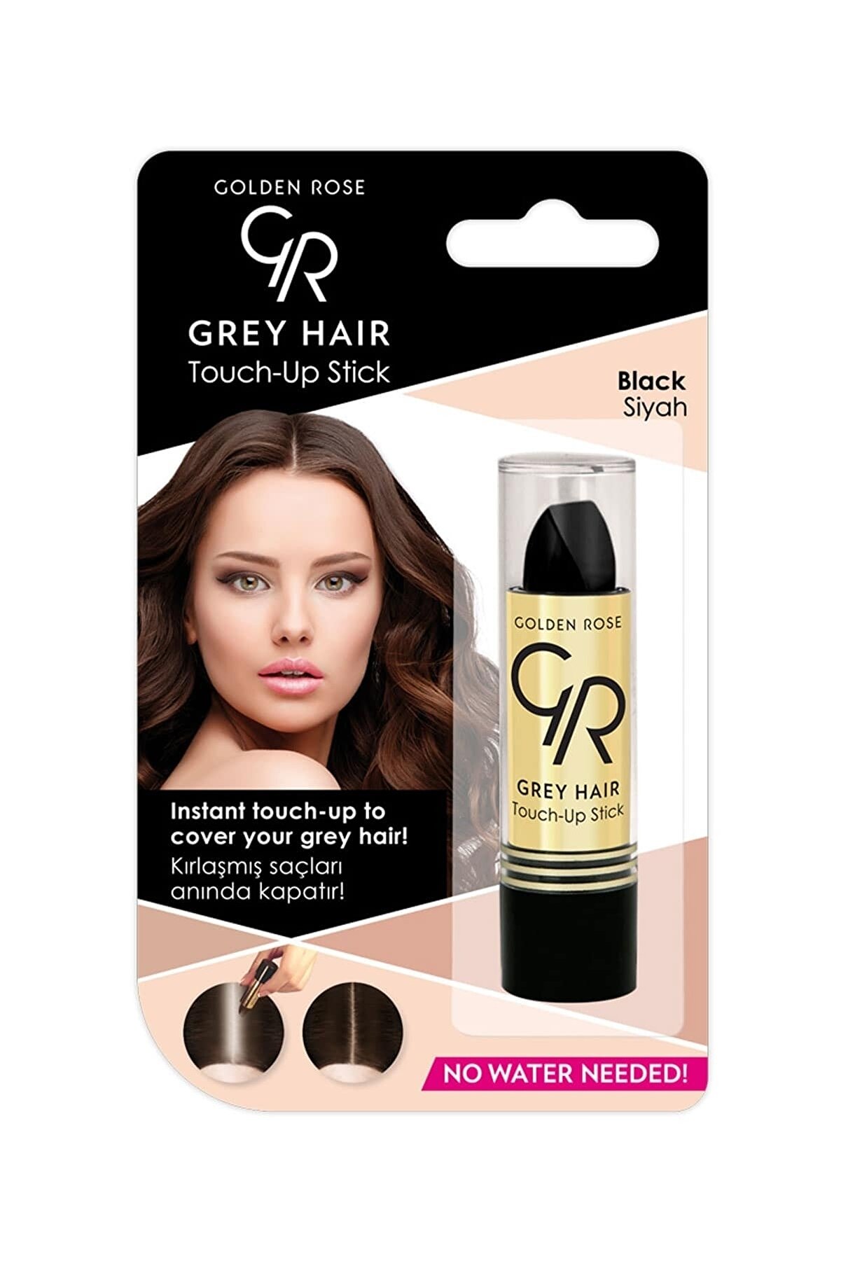 استیک پوشاننده موهای سفید رنگ مشکی گلدن رز Golden Rose