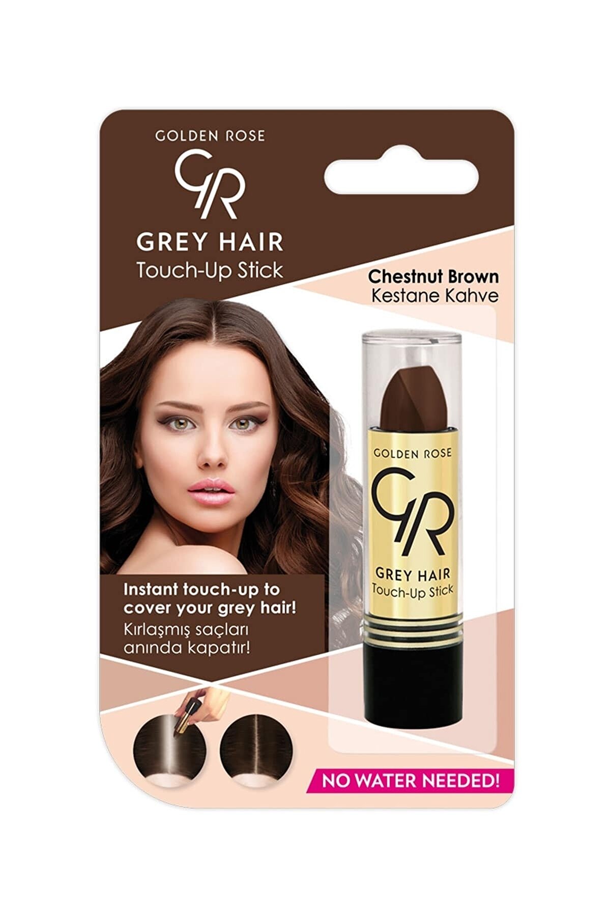 استیک پوشاننده موهای سفید رنگ قهوه ای شاه بلوطی گلدن رز Golden Rose